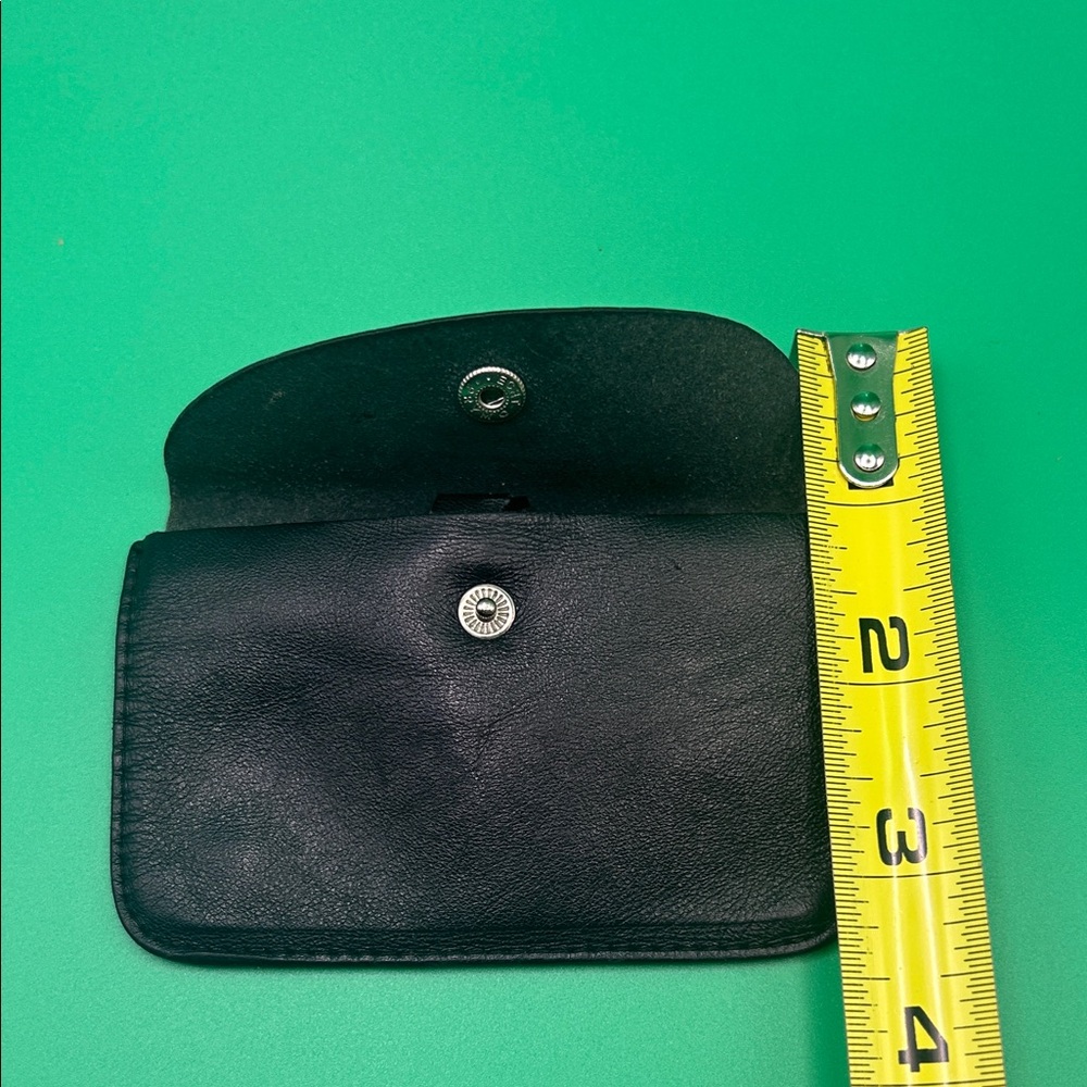 Black Custom Made Leather Card Wallets Set/3 - Picture 7 of 13